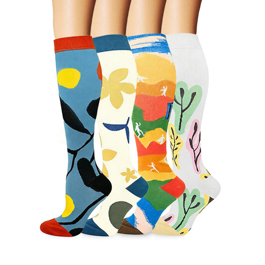 Chaussettes de compression graffiti (4 paires) - image 0