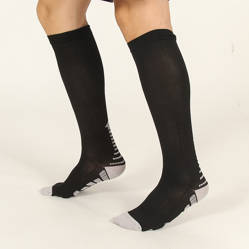 Chaussettes de compression à rayures verticales pour le sport (3 paires) - C - S/M - image 3