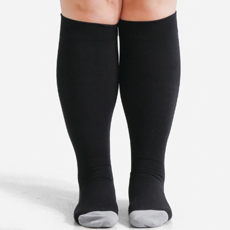 Chaussettes de compression en fibre de bambou douce grande taille - image 0