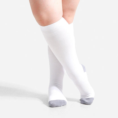 Chaussettes de compression en fibre de bambou douce grande taille - Blanc - 4XL - image 17