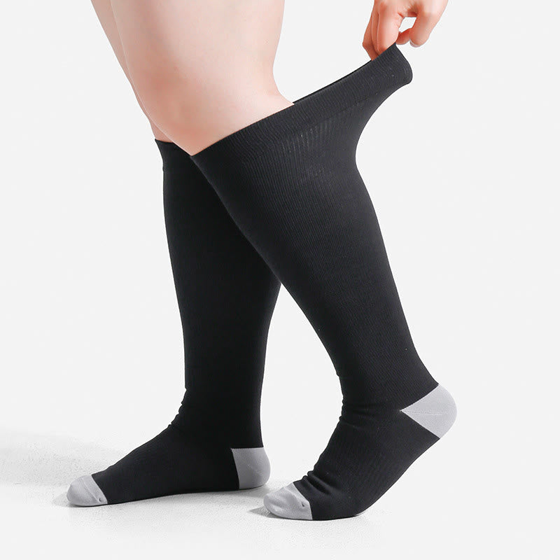 Chaussettes de compression en fibre de bambou douce grande taille - image 1