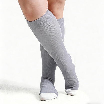 Chaussettes de compression en fibre de bambou douce grande taille - Gris - 4XL - image 12