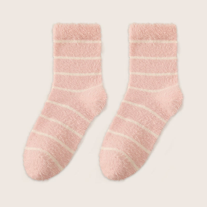 Chaussettes de nuit thermiques double polaire (3 paires) - Rose - EU36-40(US3-7) - image 12