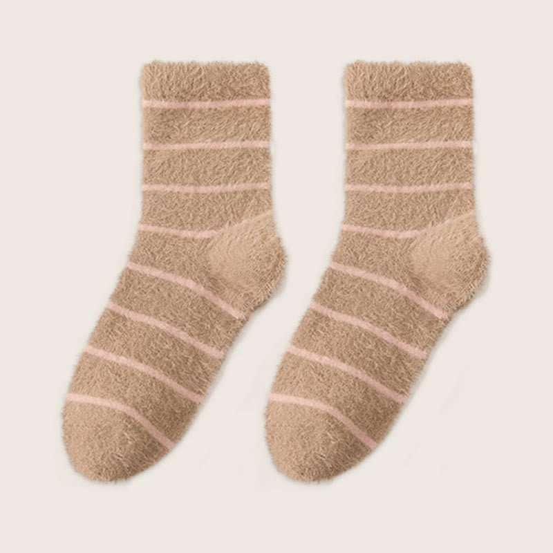 Chaussettes de nuit thermiques double polaire (3 paires) - Café - EU36-40(US3-7) - image 15