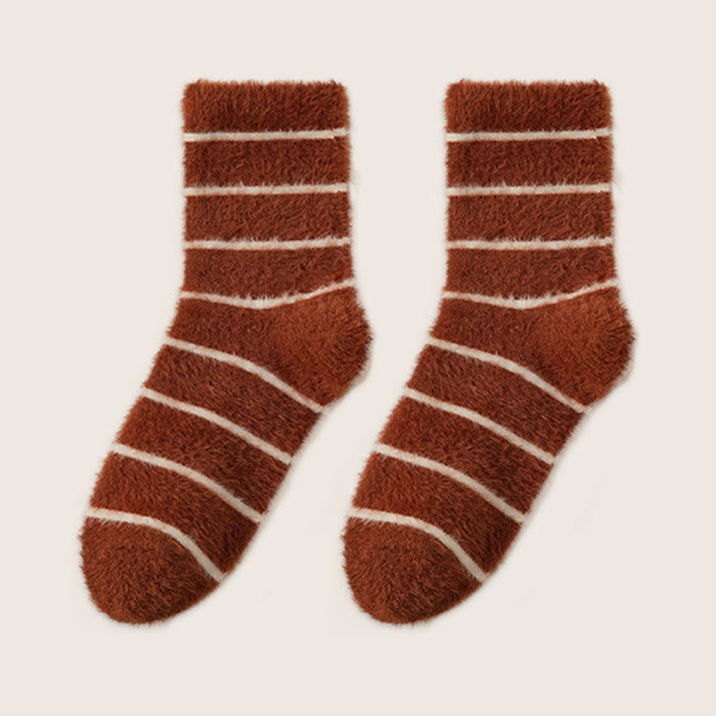Chaussettes de nuit thermiques double polaire (3 paires) - Vin - EU36-40(US3-7) - image 16