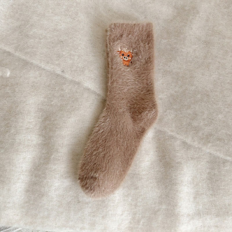 Chaussettes Cozy Cow Quarter (5 paires) - Brun - EU36-42(US3-8.5) - image 13