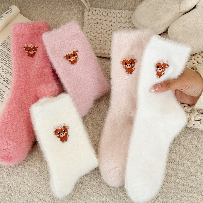 Chaussettes courtes à motif vache (5 paires) - Multicolore - EU36-42(US3-8.5) - image 3