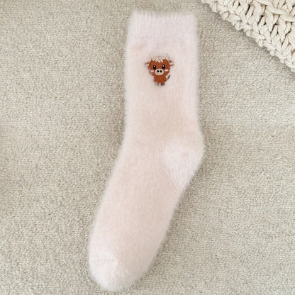 Chaussettes courtes à motif vache (5 paires) - Rose - EU36-42(US3-8.5) - image 8