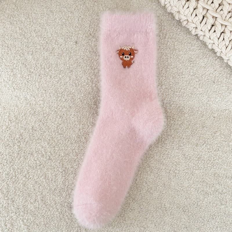 Chaussettes courtes à motif vache (5 paires) - Violet - EU36-42(US3-8.5) - image 7