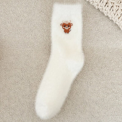 Chaussettes courtes à motif vache (5 paires) - Beige - EU36-42(US3-8.5) - image 6