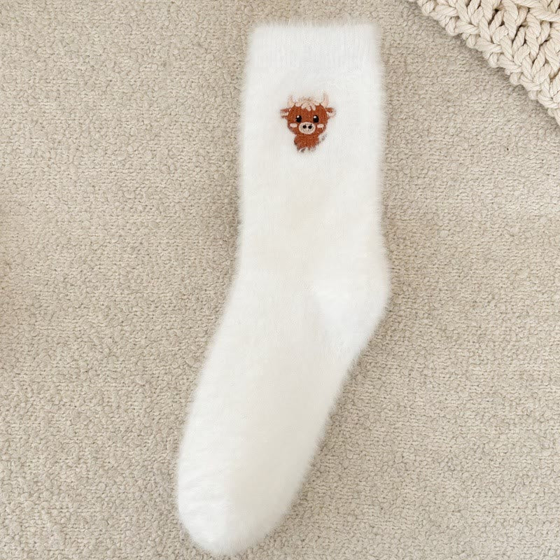 Chaussettes courtes à motif vache (5 paires) - Blanc - EU36-42(US3-8.5) - image 5