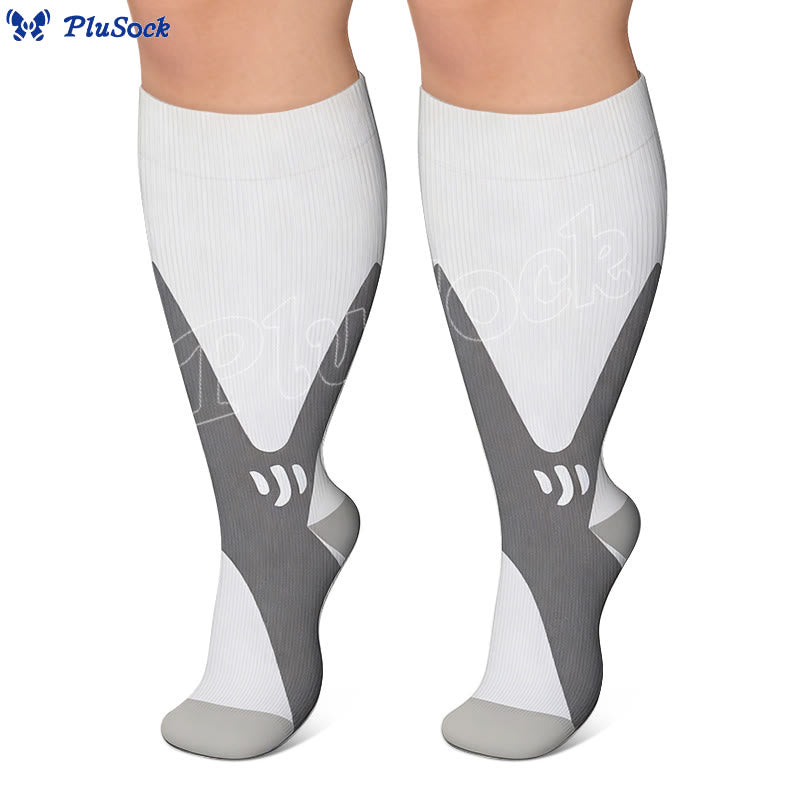 Chaussettes de compression sportives grandes tailles pour mollets larges, tailles 2XL à 7XL (3 paires) - image 6