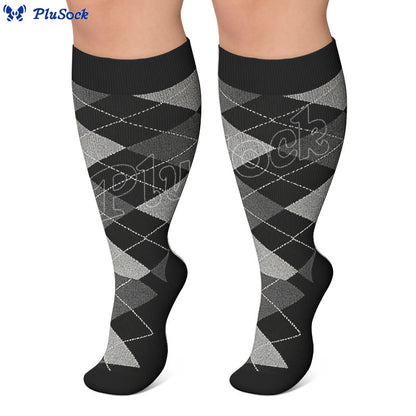Chaussettes de compression à losanges grandes tailles 2XL - 7XL (3 paires) - image 10