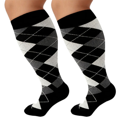 Chaussettes de compression à losanges grandes tailles 2XL - 7XL (3 paires) - image 14