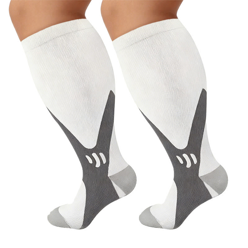 Chaussettes de compression sportives grandes tailles pour mollets larges, tailles 2XL à 7XL (3 paires) - image 11