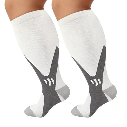 Chaussettes de compression sportives grandes tailles pour mollets larges, tailles 2XL à 7XL (3 paires) - image 11