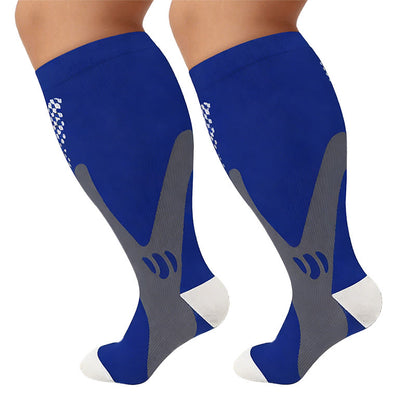 Chaussettes de compression sportives grandes tailles pour mollets larges, tailles 2XL à 7XL (3 paires) - image 10