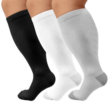 Chaussettes de compression unies grandes tailles 2XL - 7XL (3 paires) - image 2