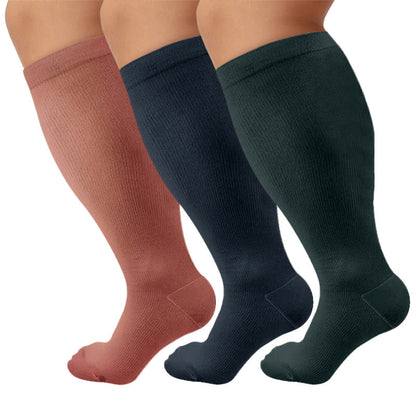 Chaussettes de compression mollet large grande taille (3 paires) - image 2