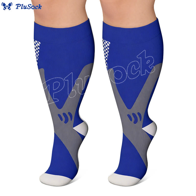 Chaussettes de compression sportives grandes tailles pour mollets larges, tailles 2XL à 7XL (3 paires) - image 8