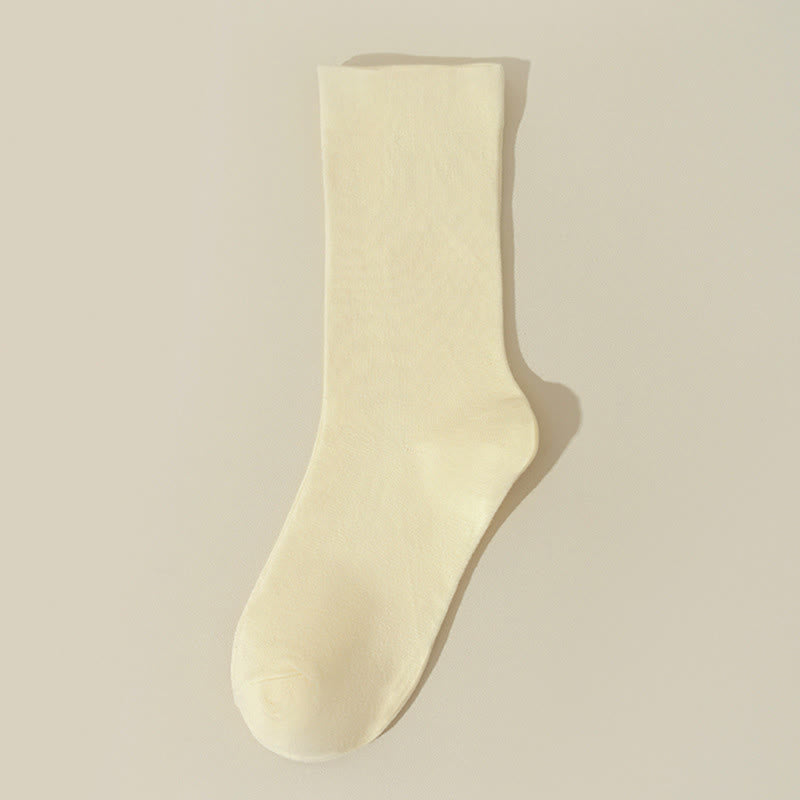 Chaussettes de nuit en coton doux pour la peau (8 paires) - Jaune - EU36-40(US3-7) - image 13