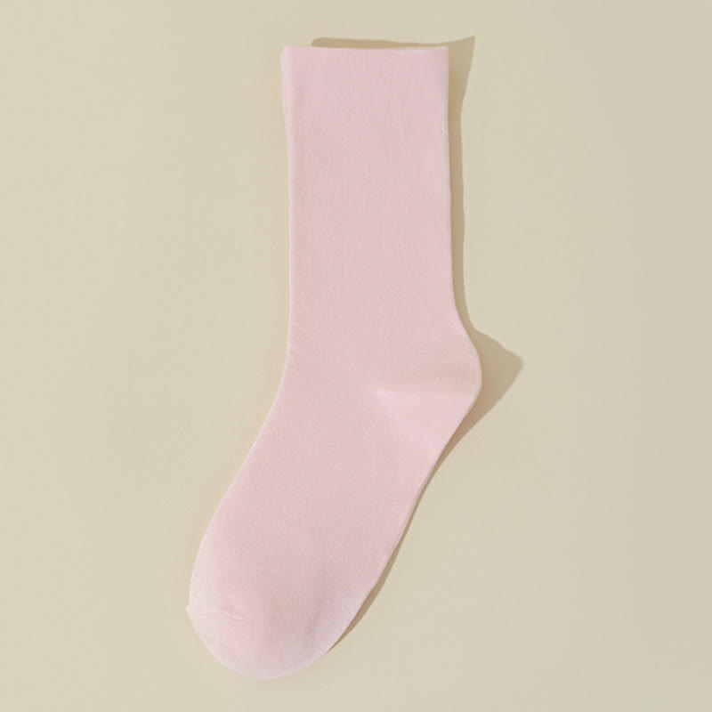 Chaussettes de nuit en coton doux pour la peau (8 paires) - Rose - EU36-40(US3-7) - image 9