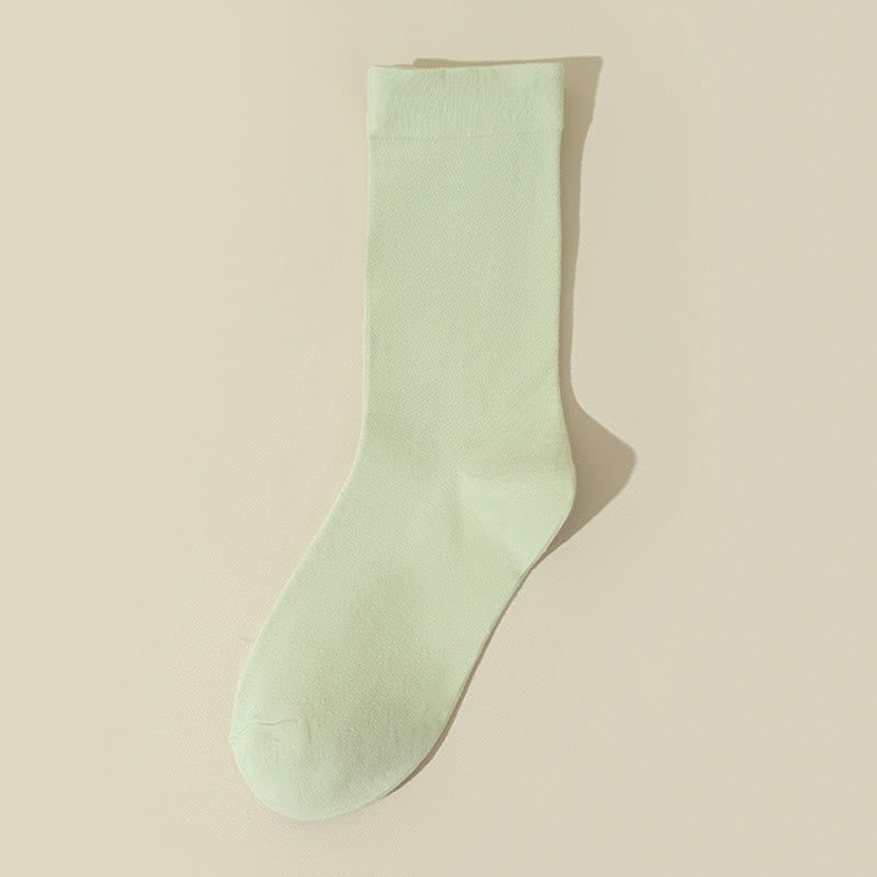 Chaussettes de nuit en coton doux pour la peau (8 paires) - Vert - EU36-40(US3-7) - image 10