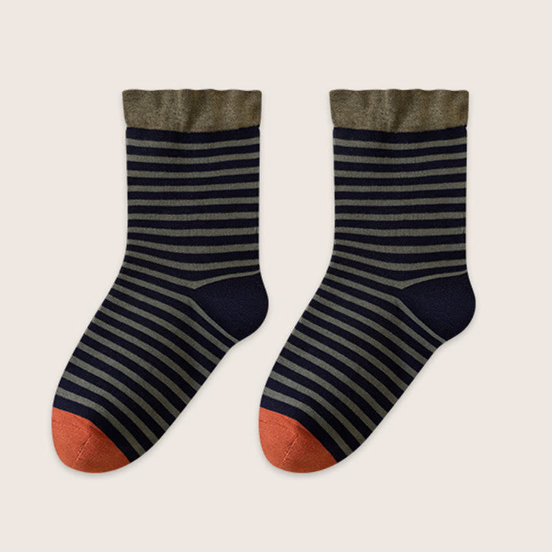 Chaussettes de nuit en laine à rayures (2 paires) - Bleu marine - EU39-45(US6-11) - image 14