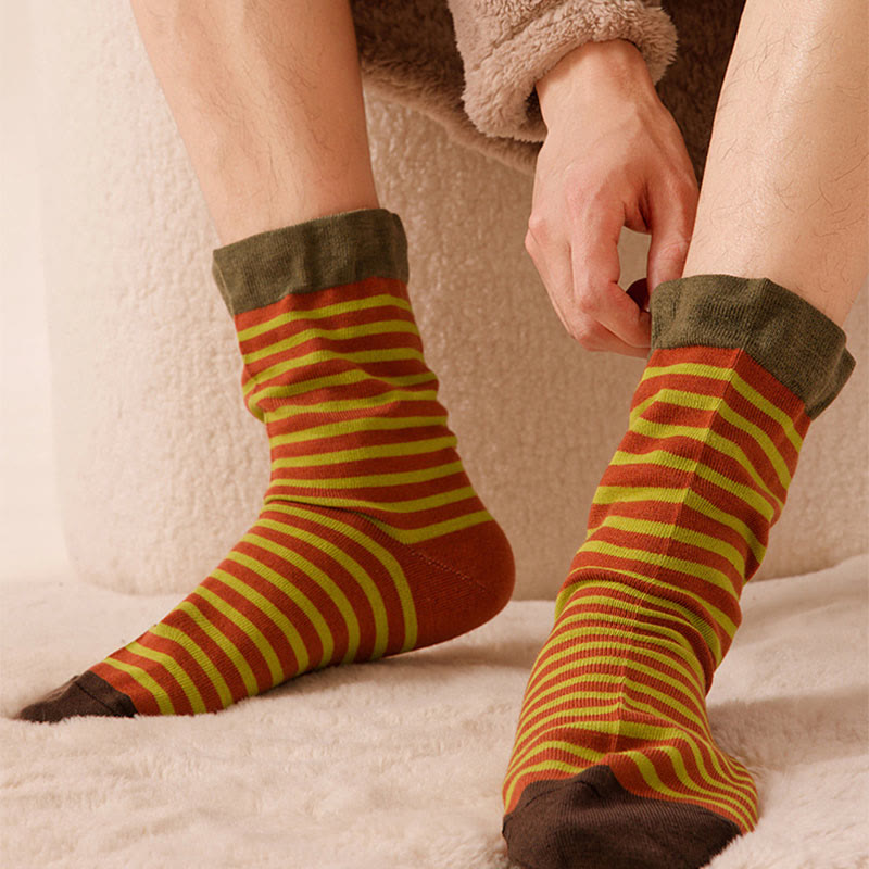 Chaussettes de nuit en laine à rayures (2 paires) - image 7