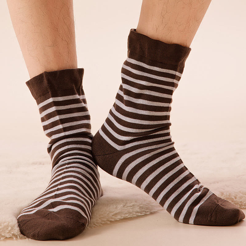 Chaussettes de nuit en laine à rayures (2 paires) - image 5