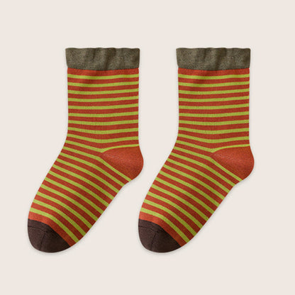 Chaussettes de nuit en laine à rayures (2 paires) - Orange - EU39-45(US6-11) - image 15