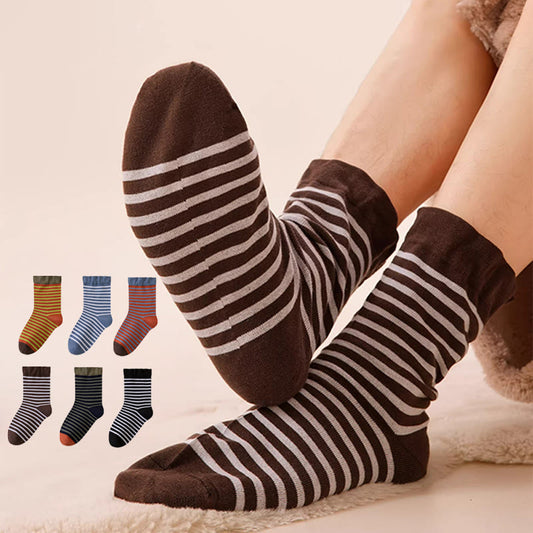 Chaussettes de nuit en laine à rayures (2 paires) - image 0