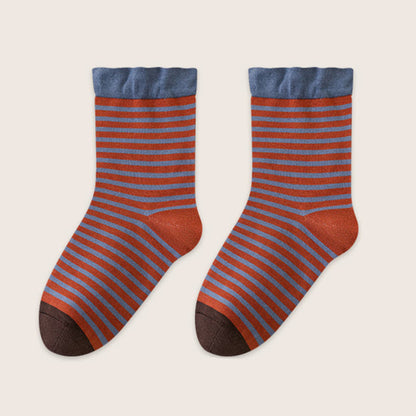 Chaussettes de nuit en laine à rayures (2 paires) - Rouge - EU39-45(US6-11) - image 16