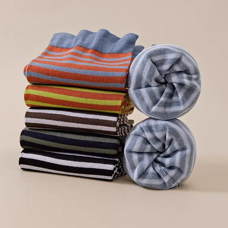 Chaussettes de nuit en laine à rayures (2 paires) - image 10