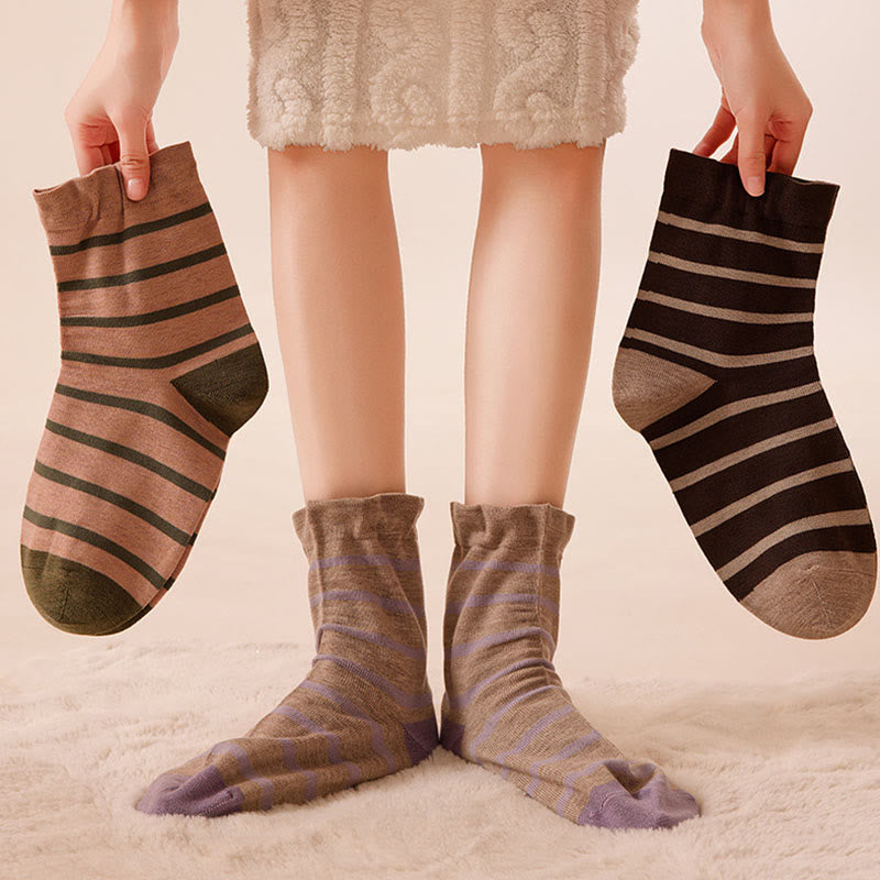 Chaussettes de nuit à rayures classiques (2 paires) - image 1