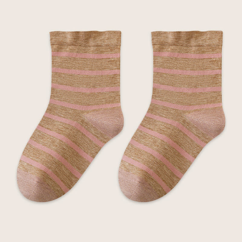 Chaussettes de nuit à rayures classiques (2 paires) - Brun - EU36-40(US3-7) - image 15