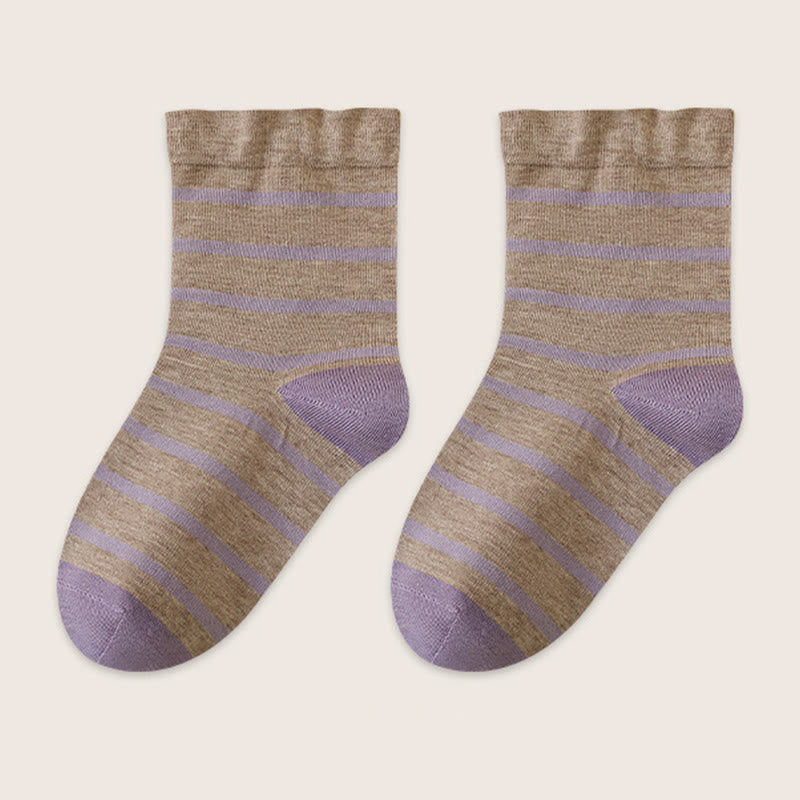 Chaussettes de nuit à rayures classiques (2 paires) - Gris - EU36-40(US3-7) - image 12
