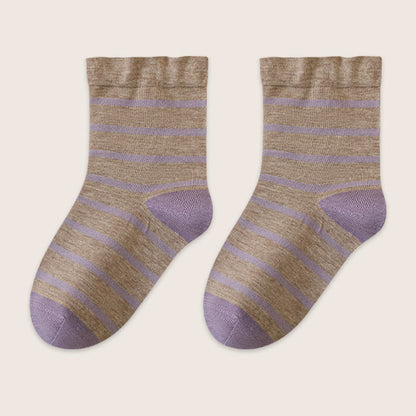 Chaussettes de nuit à rayures classiques (2 paires) - Gris - EU36-40(US3-7) - image 12