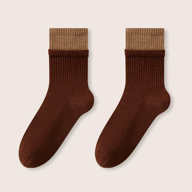Chaussettes de nuit à bord élastique (2 paires) - Brun - EU36-40(US3-7) - image 12