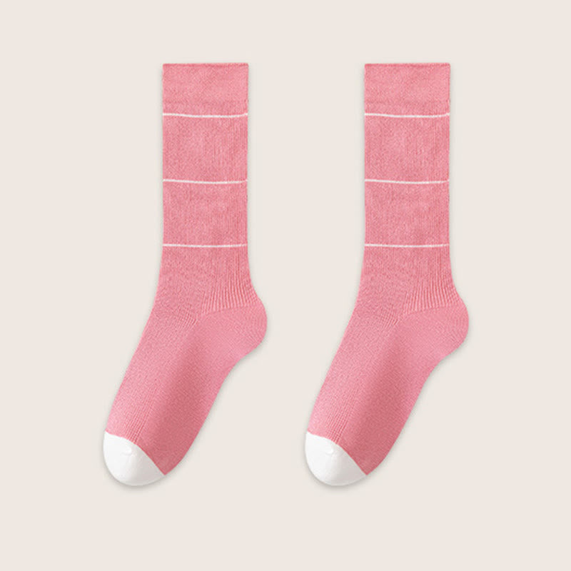 Chaussettes de nuit douces teintes naturellement (3 paires) - Rose - EU39-45(US6-11) - image 10