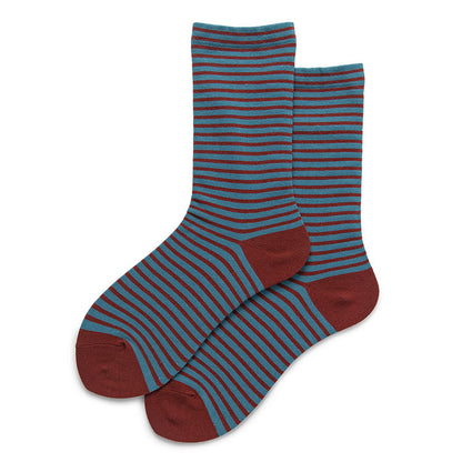 Chaussettes de nuit à rayures colorées (5 paires) - Bleu marine - EU36-40(US3-7) - image 13