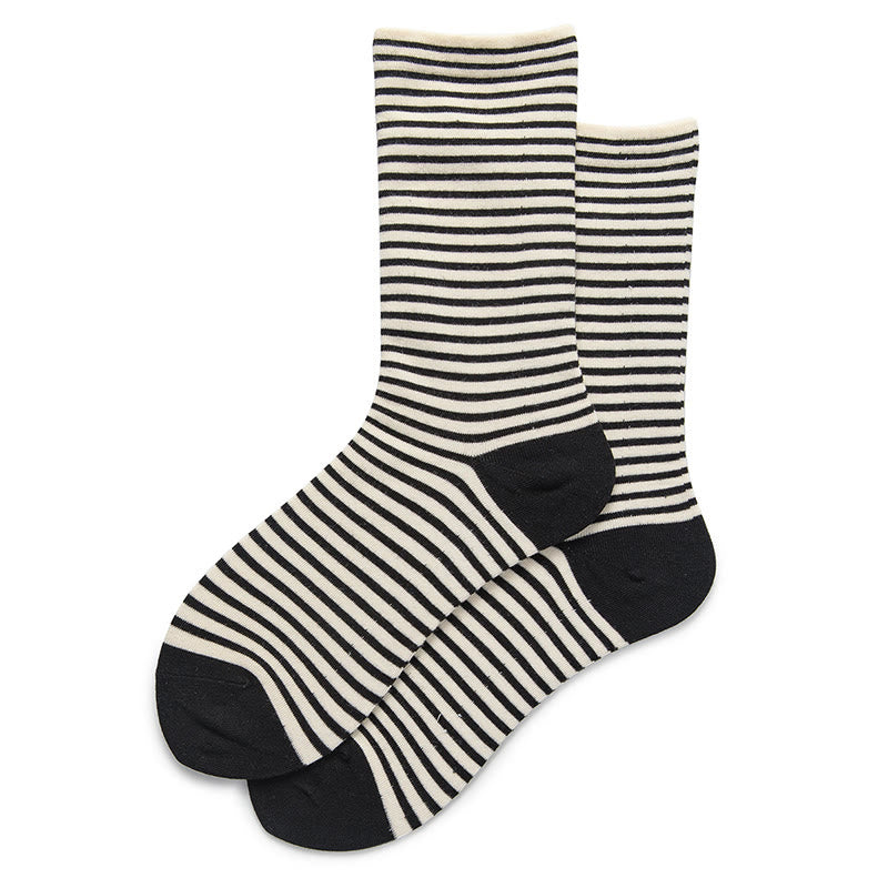 Chaussettes de nuit à rayures colorées (5 paires) - Noir - EU36-40(US3-7) - image 7
