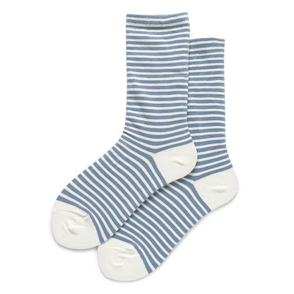 Chaussettes de nuit à rayures colorées (5 paires) - Bleu - EU36-40(US3-7) - image 5