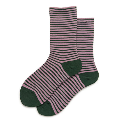 Chaussettes de nuit à rayures colorées (5 paires) - Violet - EU36-40(US3-7) - image 11