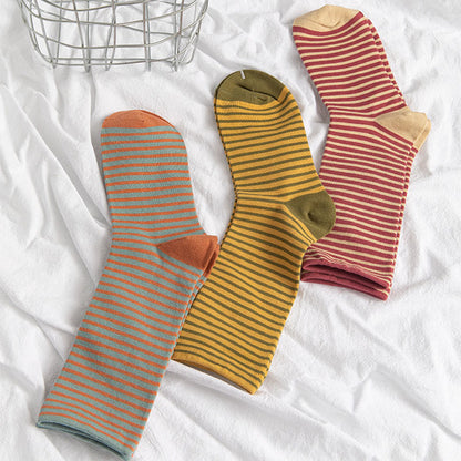 Chaussettes de nuit à rayures colorées (5 paires) - image 1