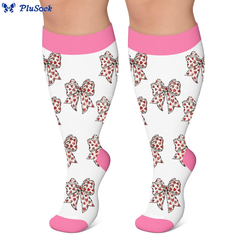 Chaussettes de compression grandes tailles à motif papillon - image 2