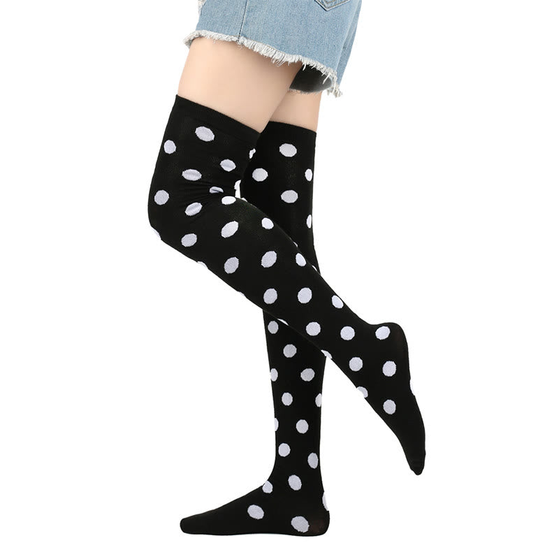 Chaussettes hautes à pois amusants (5 paires) - image 2