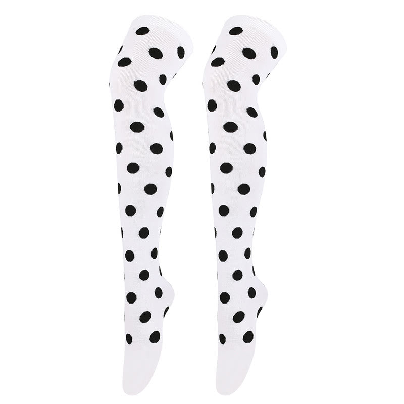 Chaussettes hautes à pois amusants (5 paires) - image 7