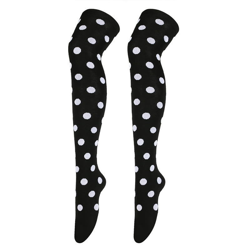 Chaussettes hautes à pois amusants (5 paires) - image 9
