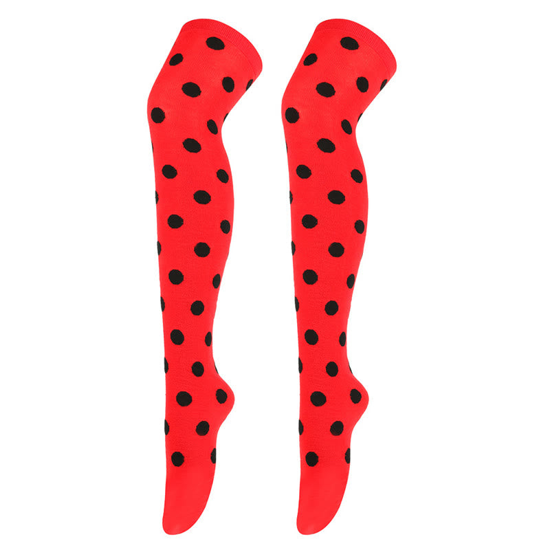 Chaussettes hautes à pois amusants (5 paires) - image 11